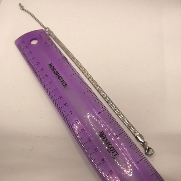 New Flat Herringbone Stainless Steel Bracelet - Picture 5 of 8